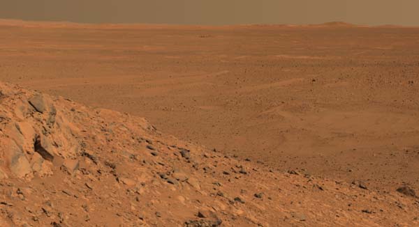 From a View from a hill. Image credit NASA/JPL.
